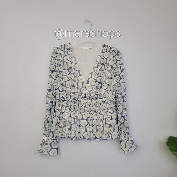 Rebecca Taylor Deco Fleur Silk Blouse - Picture 4 of 8